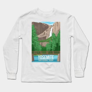 Yosemite national vernal fall waterfalls Long Sleeve T-Shirt